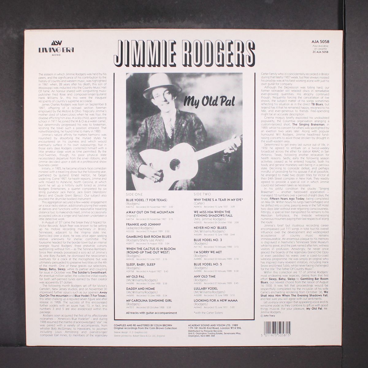 my old pal by JIMMIE RODGERS