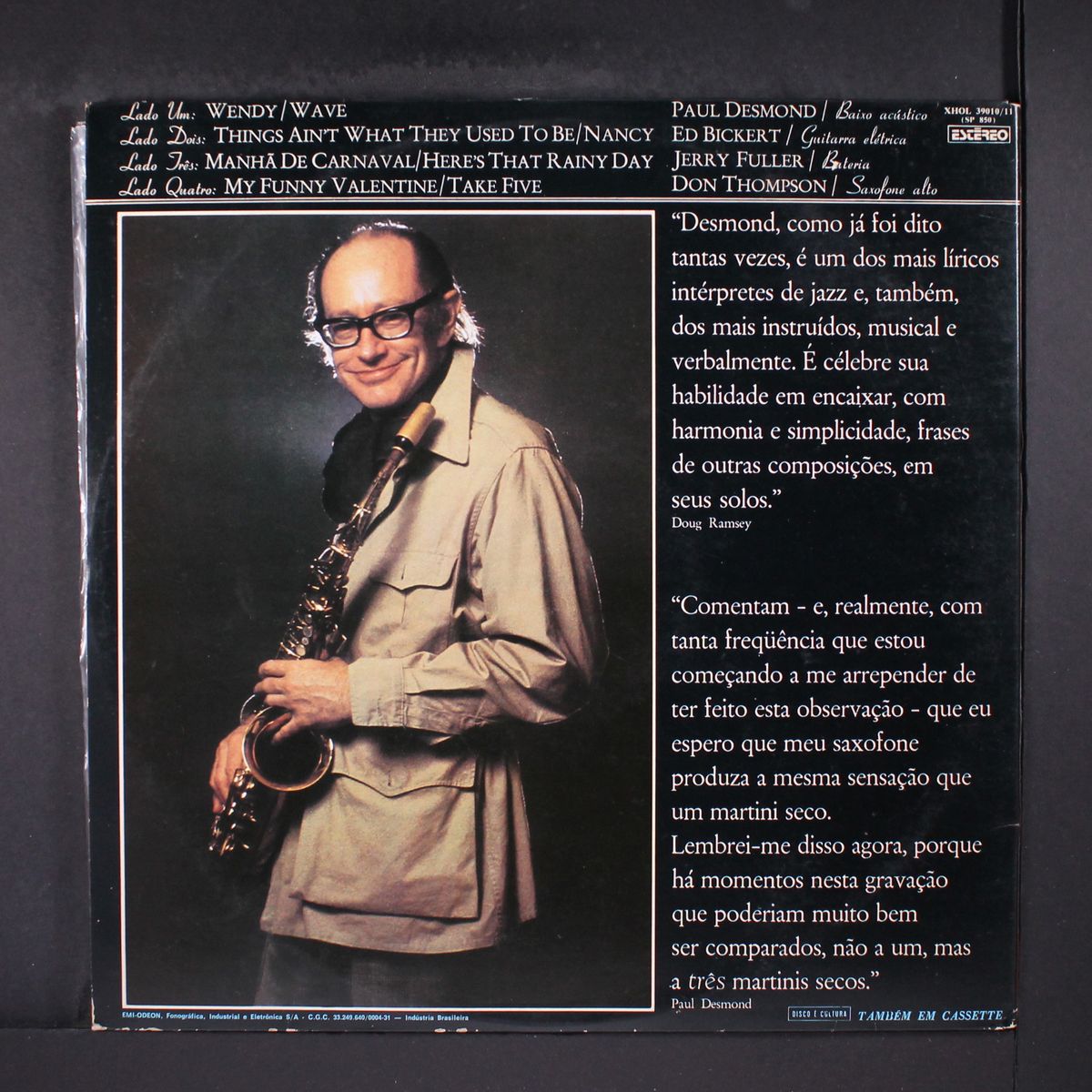 live by PAUL DESMOND QUARTET