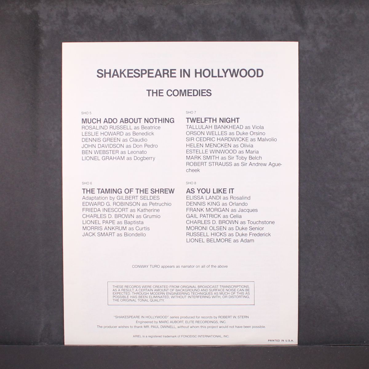 shakespeare in hollywood vol. 1 by VARIOUS