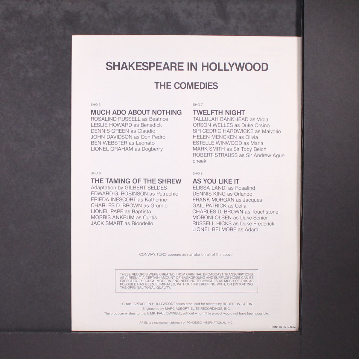 shakespeare in hollywood vol. 2 by VARIOUS