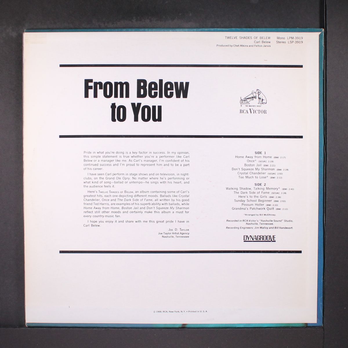 twelve shades of belew by CARL BELEW