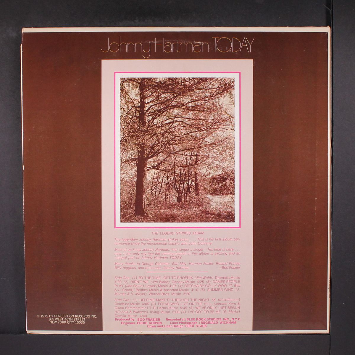 today by JOHNNY HARTMAN