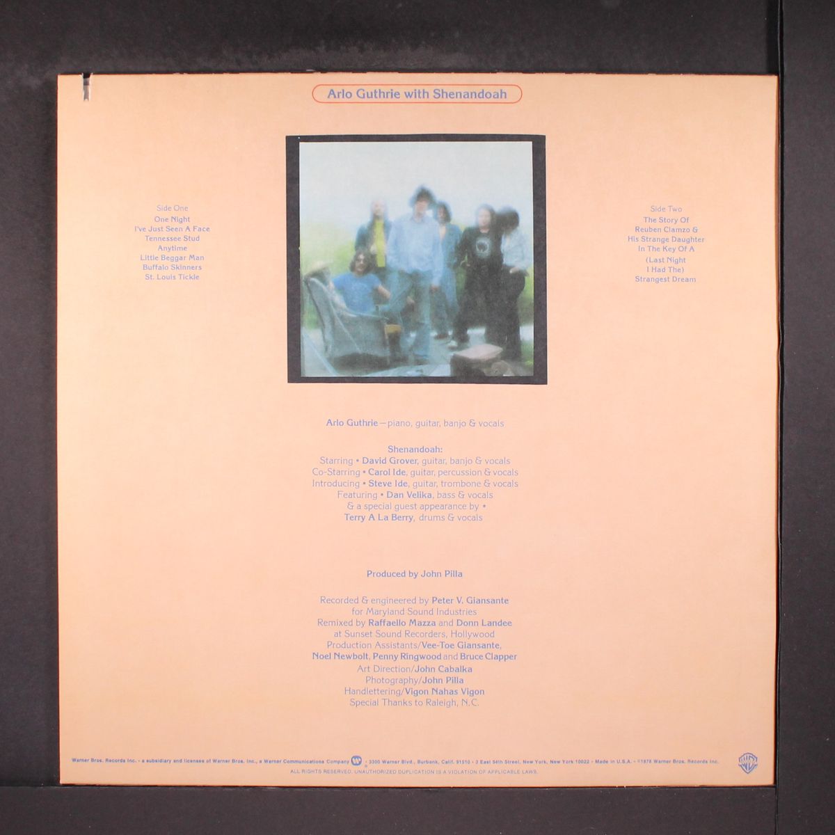 one night by ARLO GUTHRIE