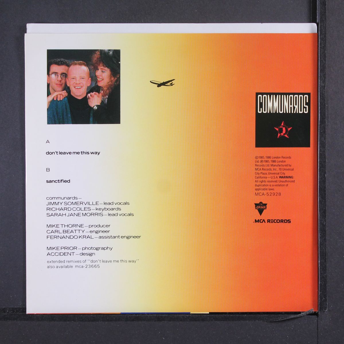 don't leave me this way / sanctified by COMMUNARDS