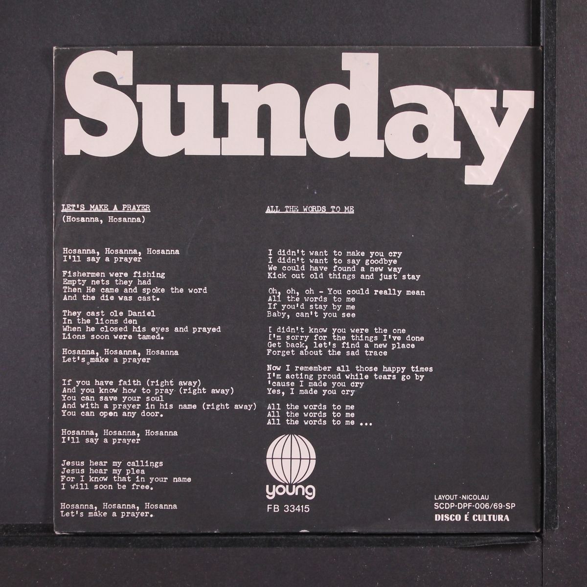 let's make a prayer / all the words to me by SUNDAY