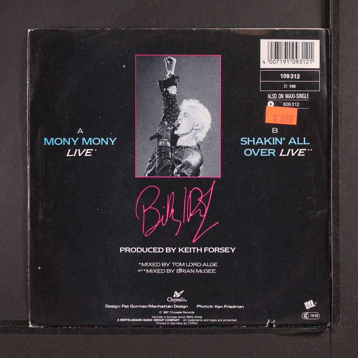 mony mony / shakin' all over by BILLY IDOL