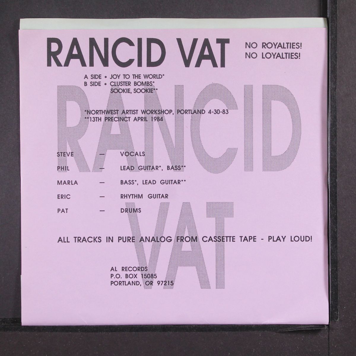 no royalties no loyalties by RANCID VAT