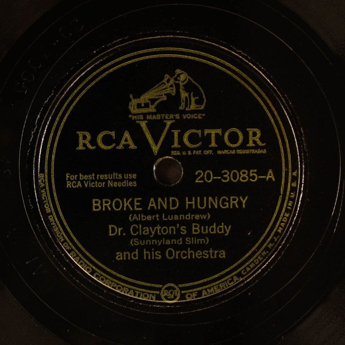 broke and hungry / across the hall blues by DR. CLAYTON'S BUDDY