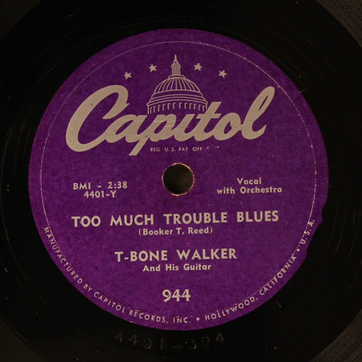 too much trouble blues / she's my old time used-to-be by T-BONE WALKER