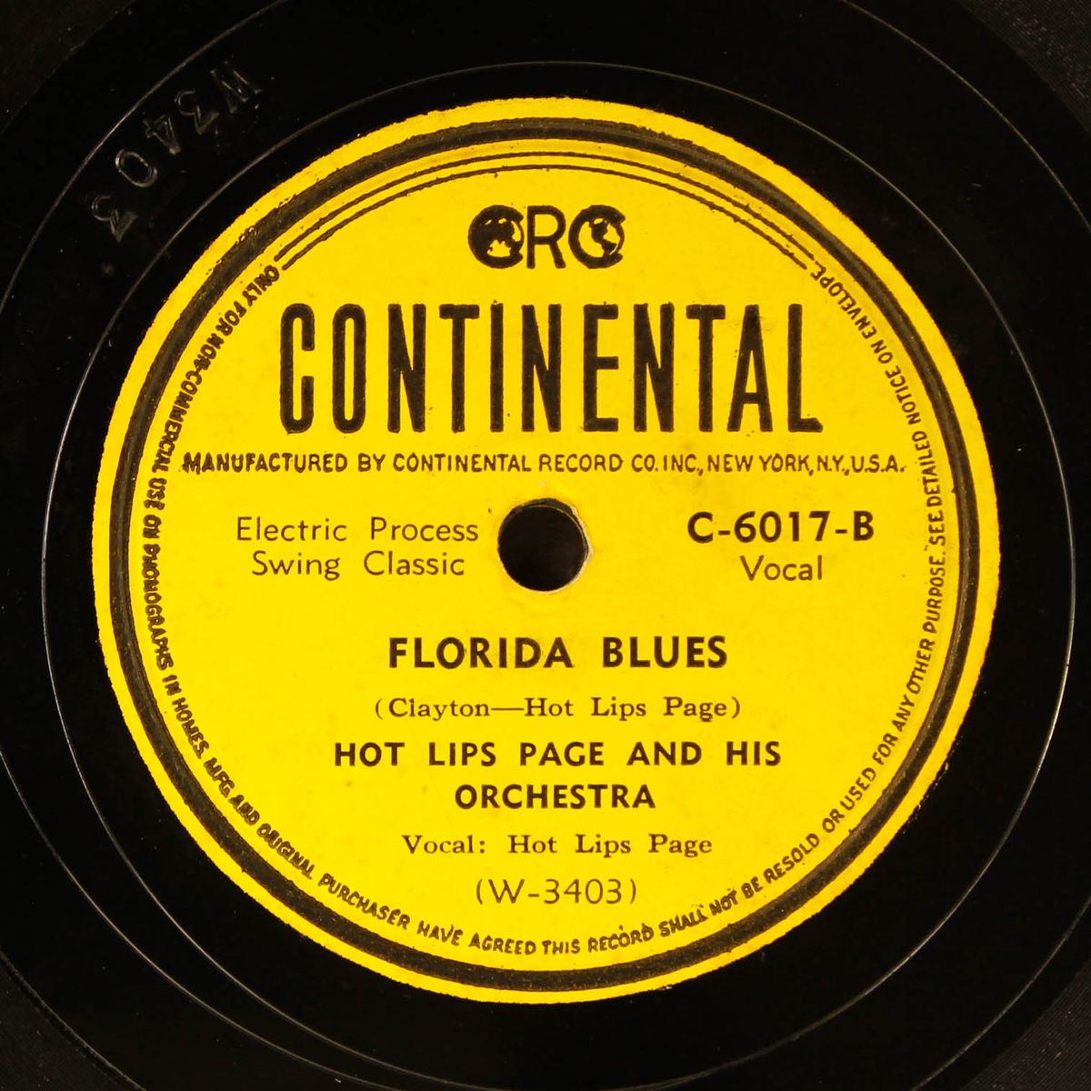 they raided the joint / florida blues by HOT LIPS PAGE