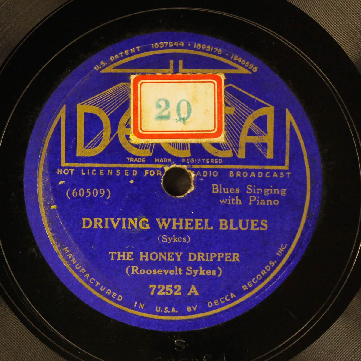 barrel house man / driving wheel blues by HONEY DRIPPER