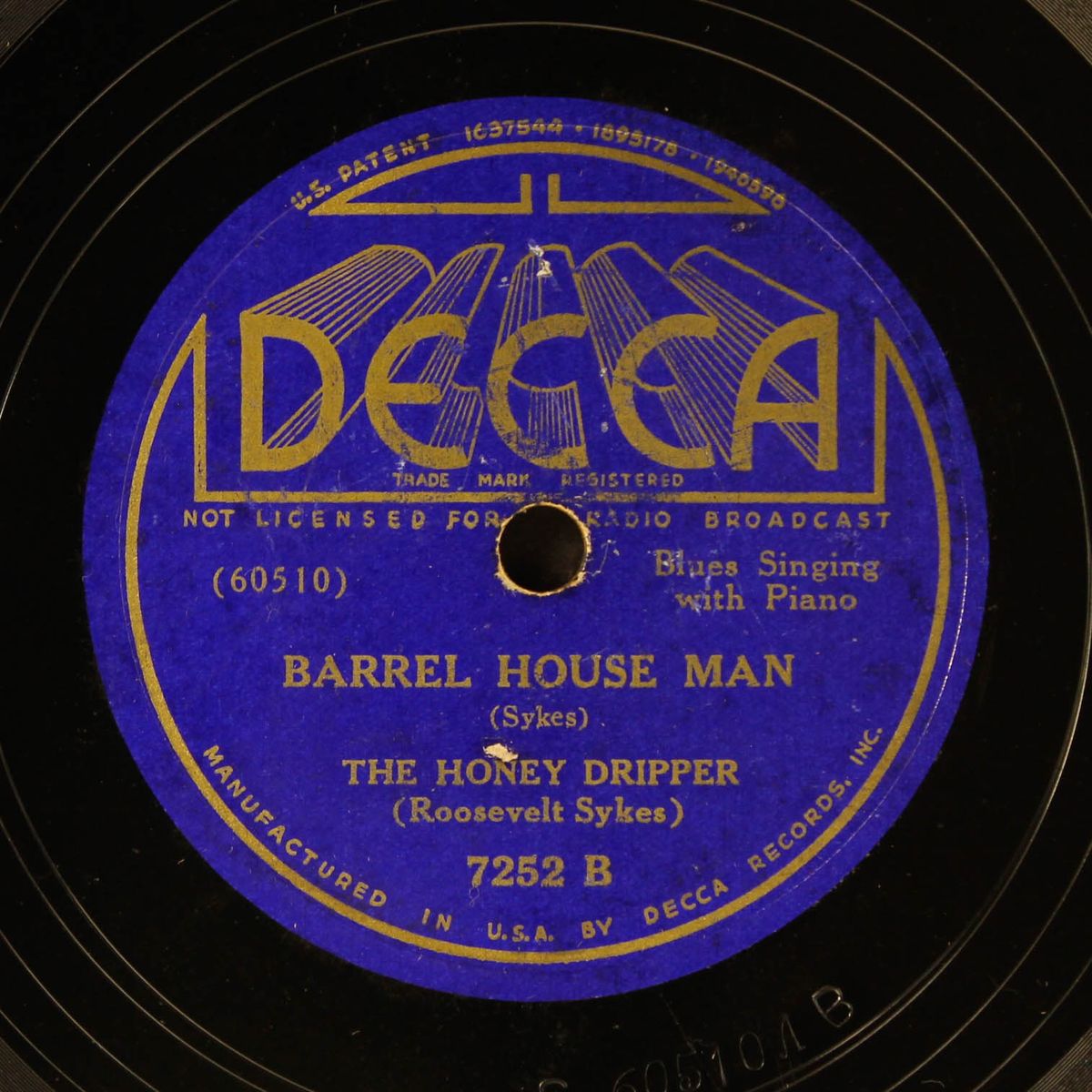 barrel house man / driving wheel blues by HONEY DRIPPER