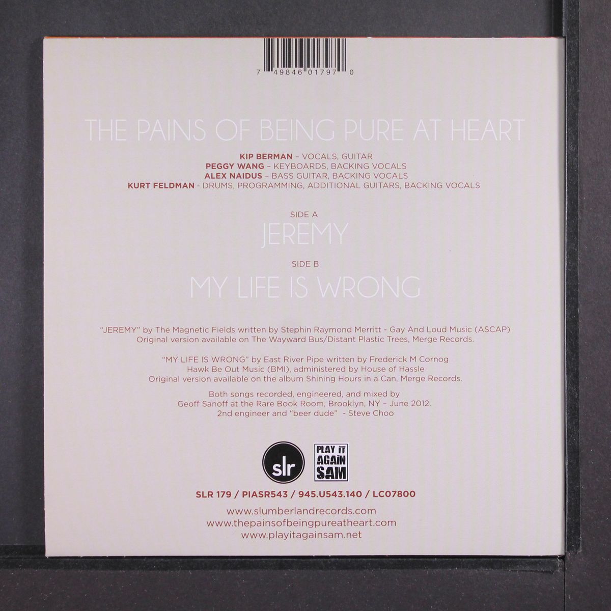 jeremy / my life is wrong by PAINS OF BEING PURE AT HEART