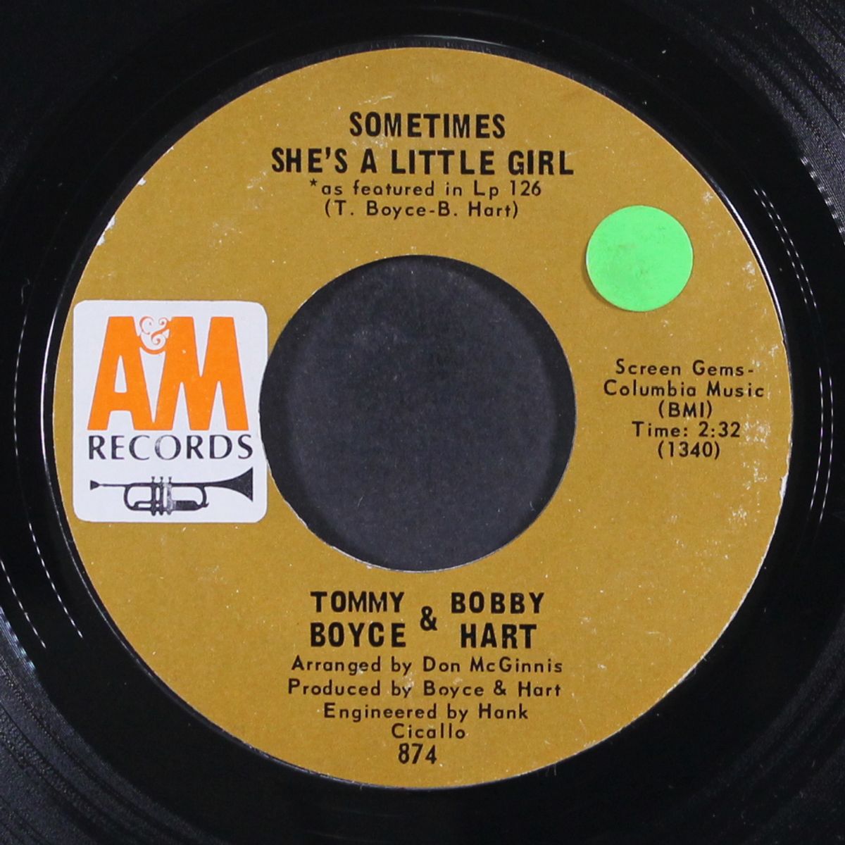sometimes she's a little girl / love every day by TOMMY BOYCE & BOBBY HART