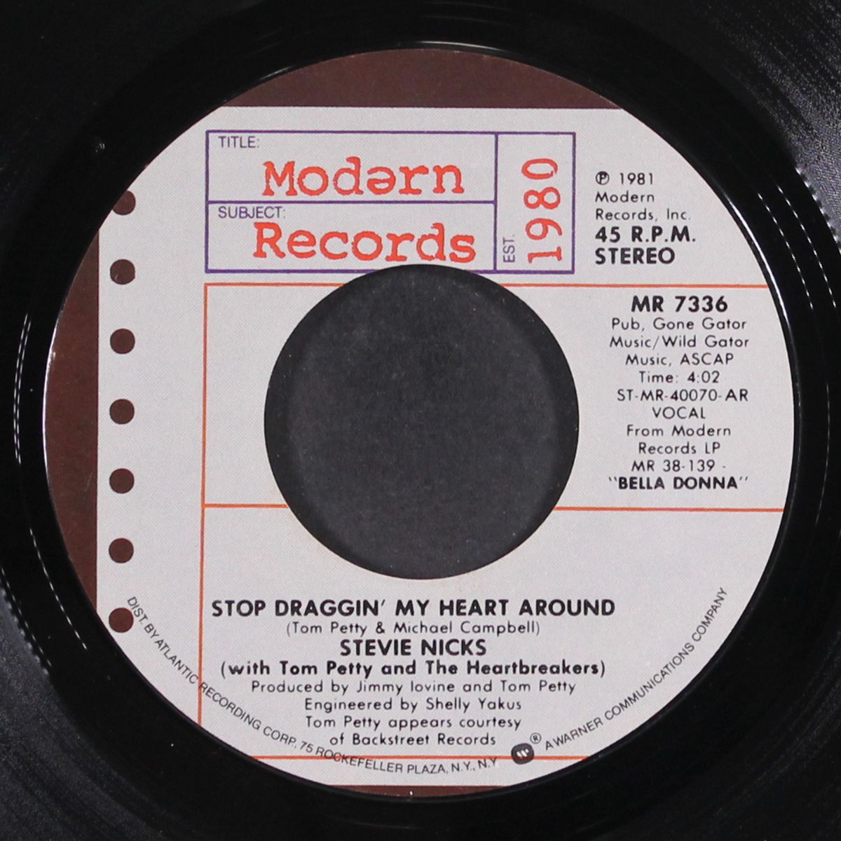 stop draggin' my heart around / kind of woman by STEVIE NICKS W/ TOM PETTY