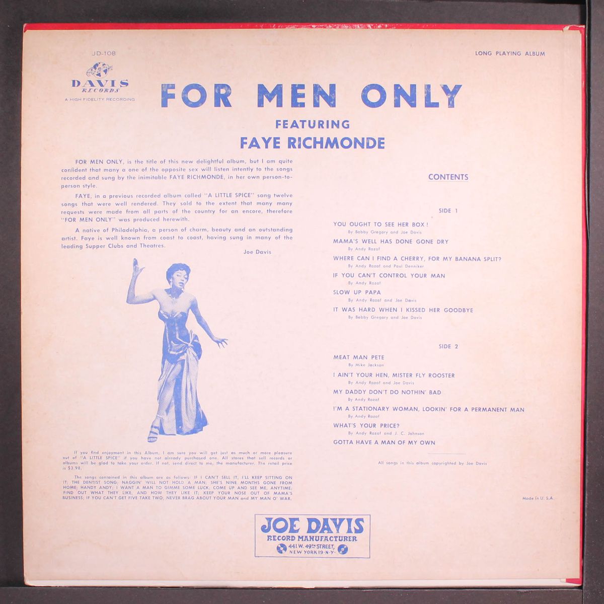 for men only by FAYE RICHMONDE