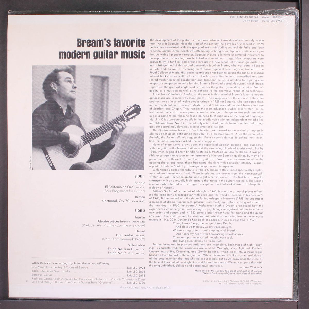 20th century guitar by JULIAN BREAM