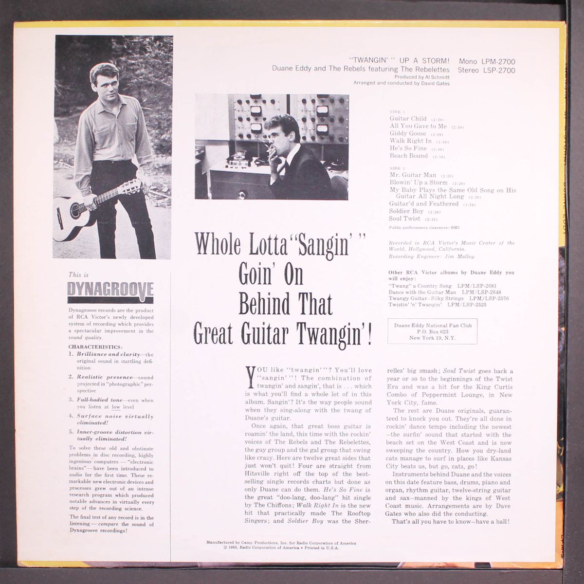 twangin' up a storm by DUANE EDDY