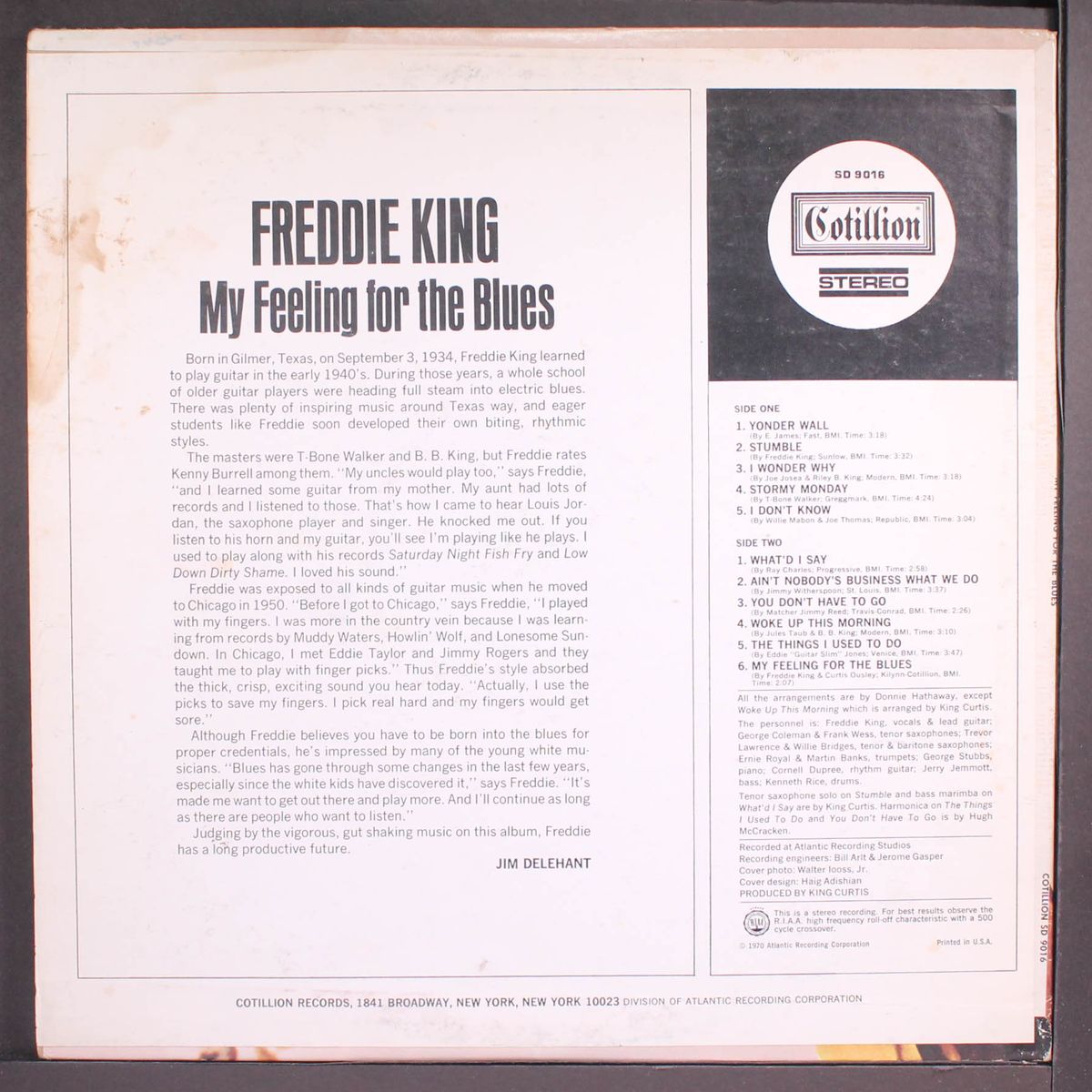 my feeling for the blues by FREDDIE KING