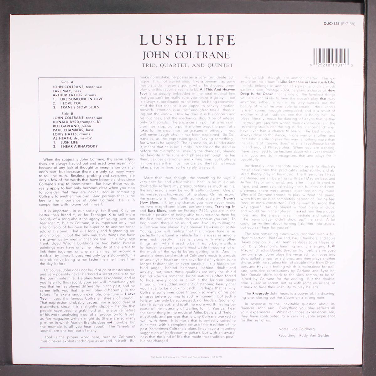lush life by JOHN COLTRANE