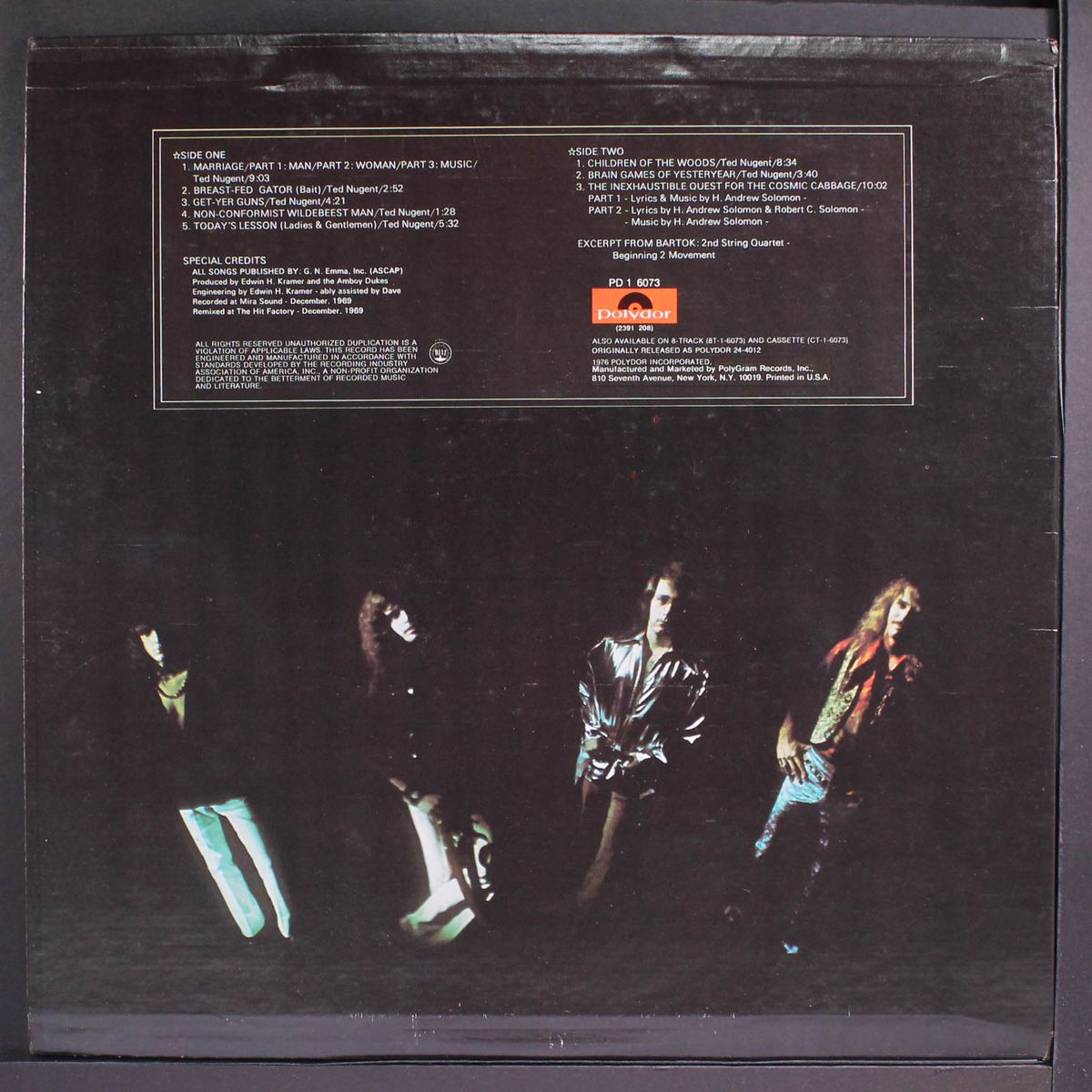 marriage on the rocks, rock bottom by TED NUGENT & AMBOY DUKES