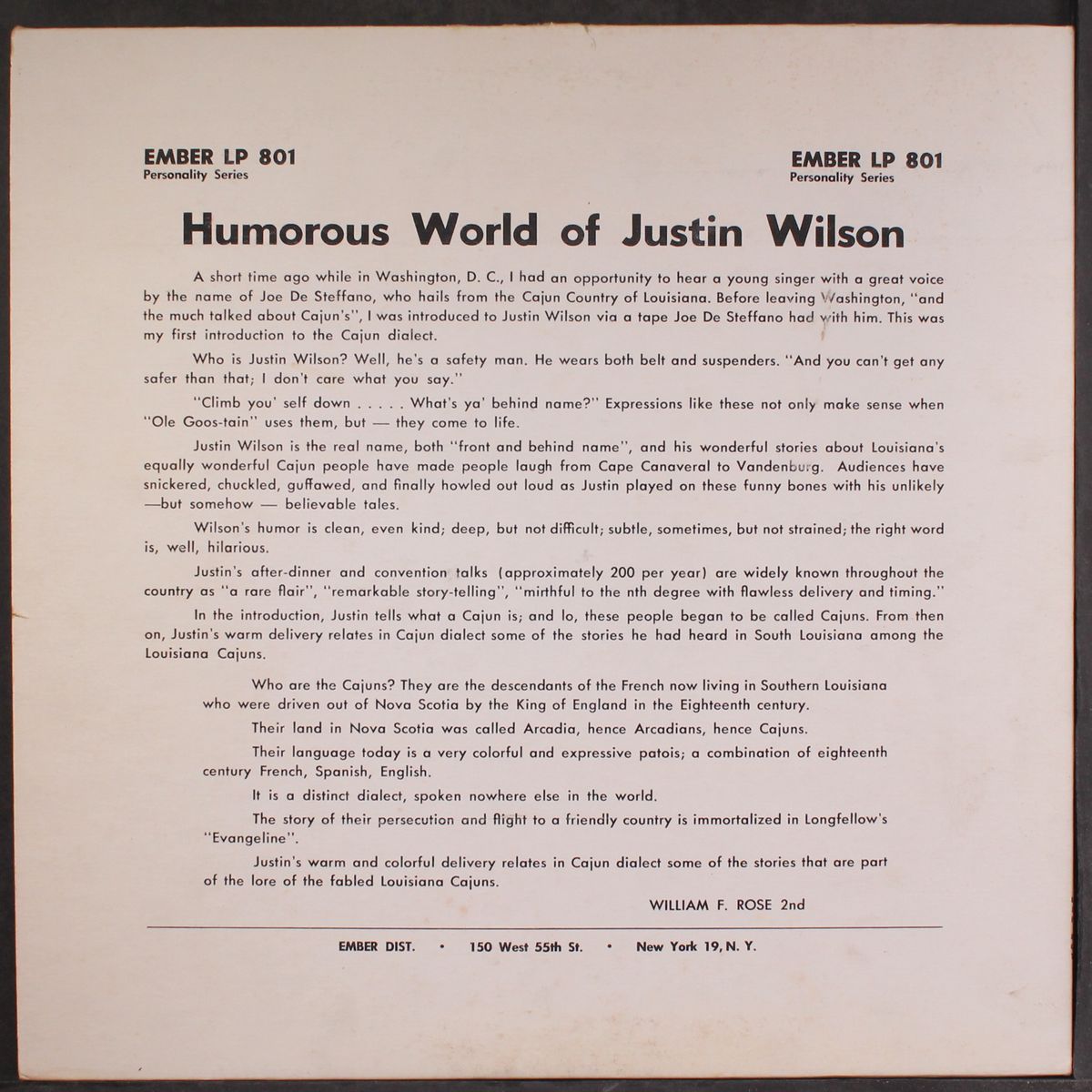 the humerous world of by JUSTIN WILSON
