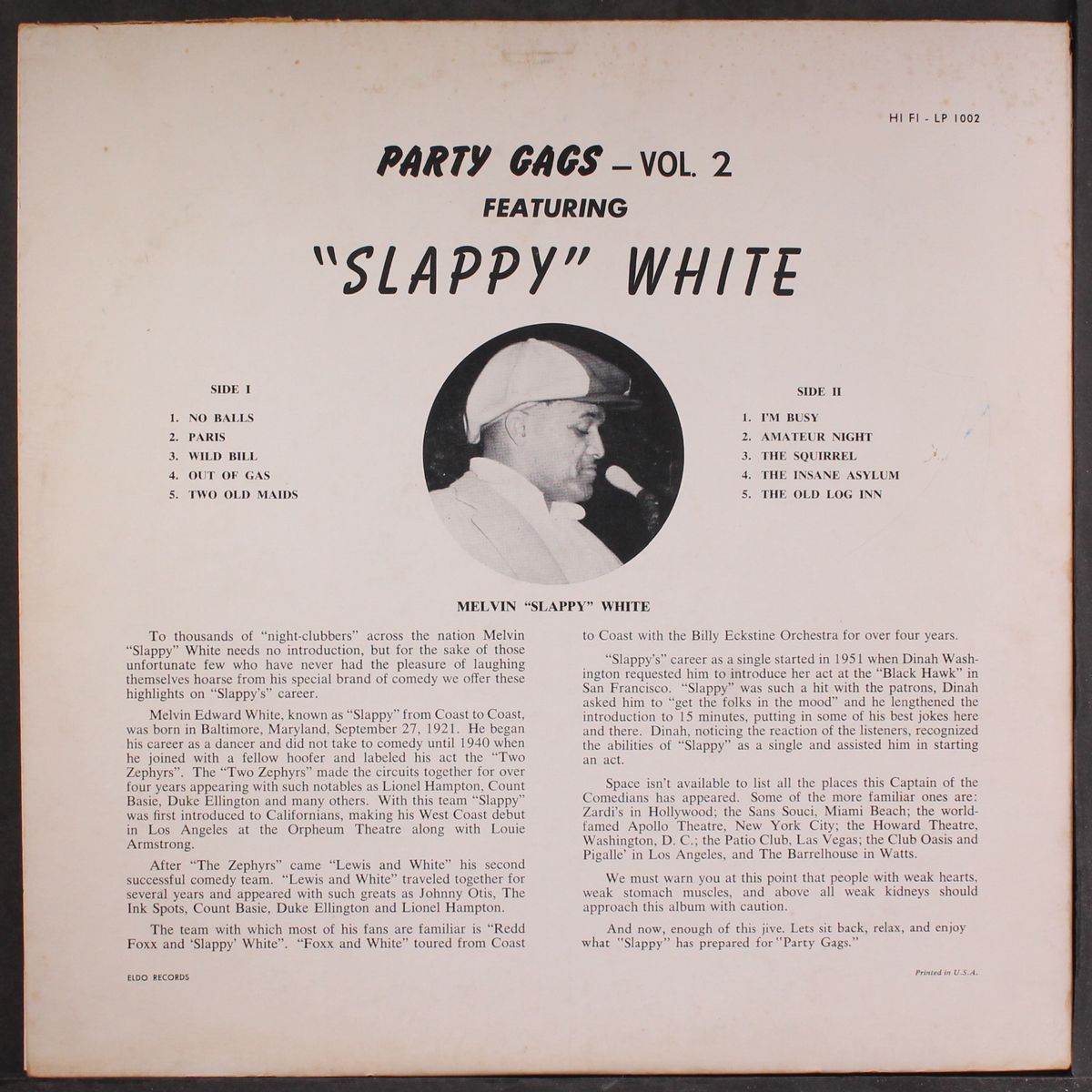 party gags, vol. 2 by SLAPPY WHITE