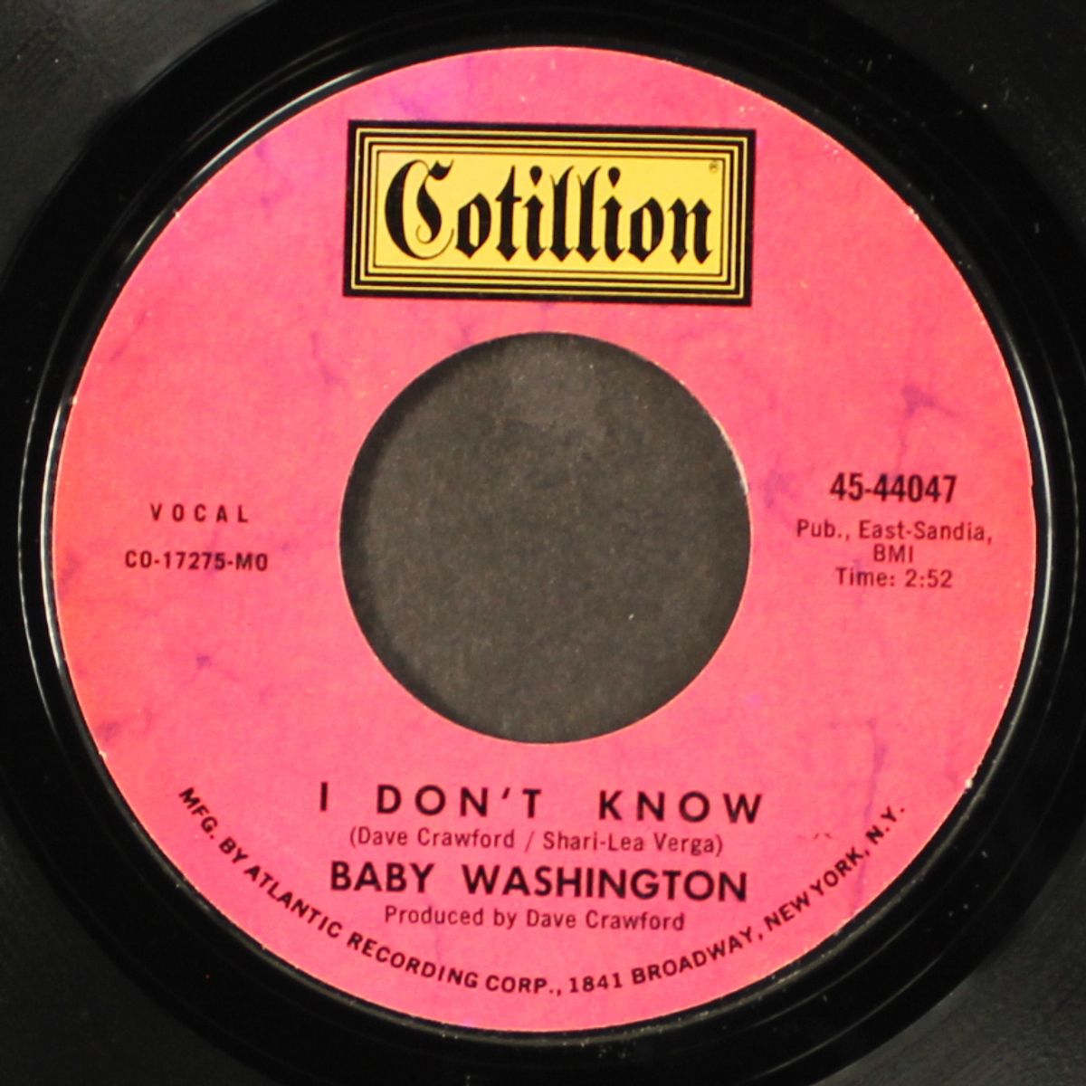 i can't afford to lose him / i don't know by BABY WASHINGTON