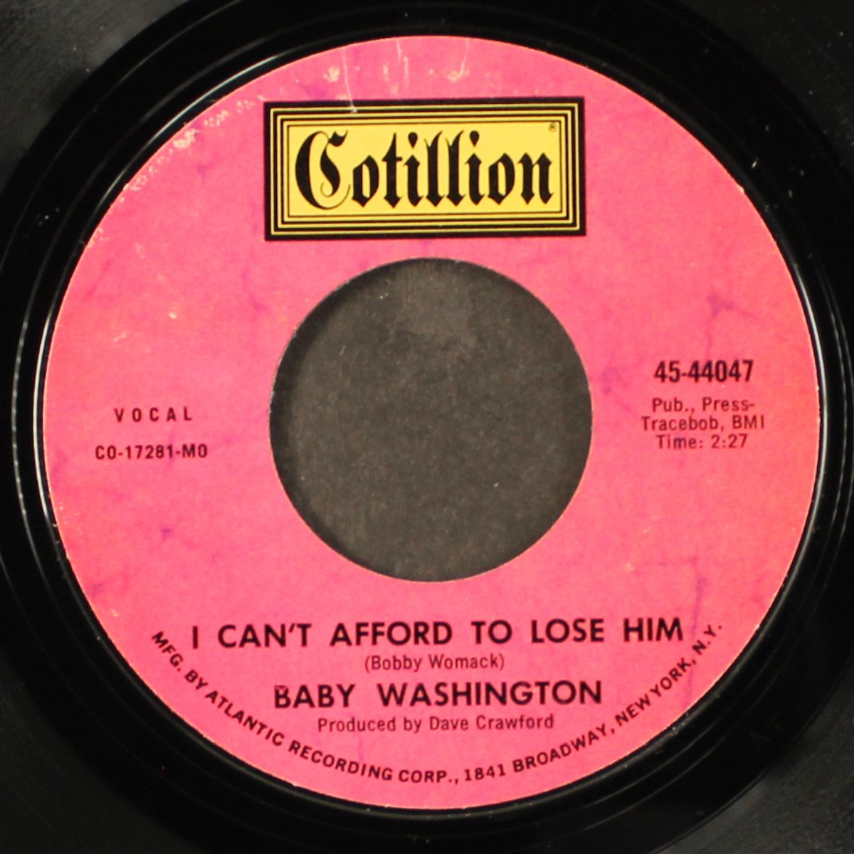 i can't afford to lose him / i don't know by BABY WASHINGTON