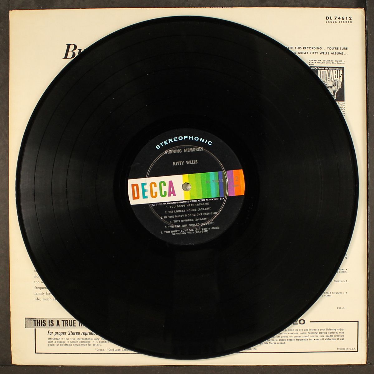 burning memories by KITTY WELLS