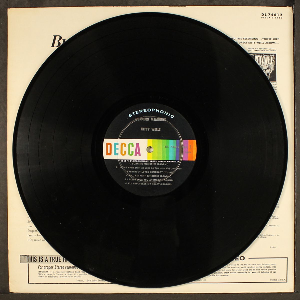 burning memories by KITTY WELLS
