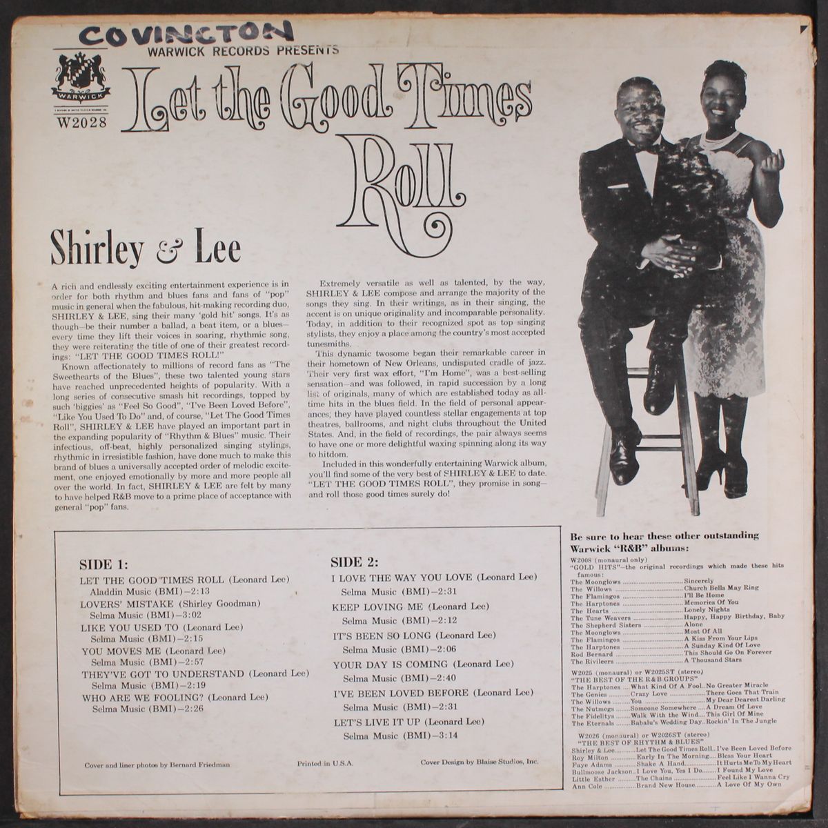 let the good times roll by SHIRLEY & LEE