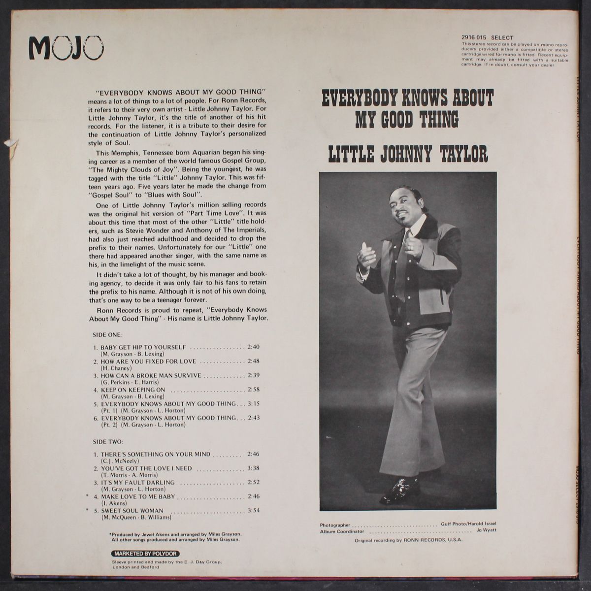 everybody knows about my good thing by LITTLE JOHNNY TAYLOR