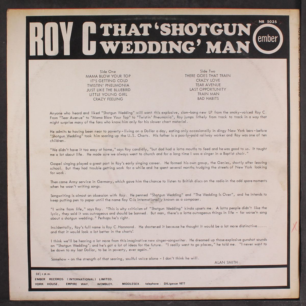that shotgun wedding man by ROY C