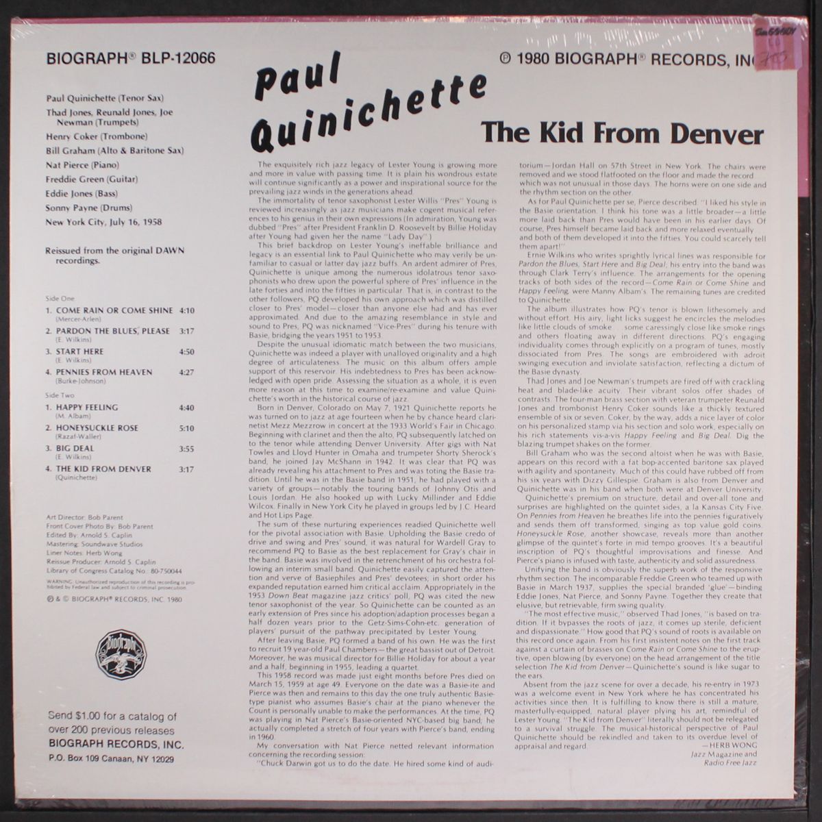 the kid from denver by PAUL QUINICHETTE