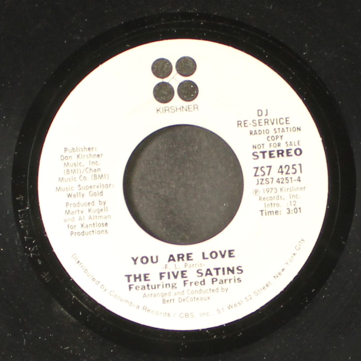 you are love / same by FIVE SATINS