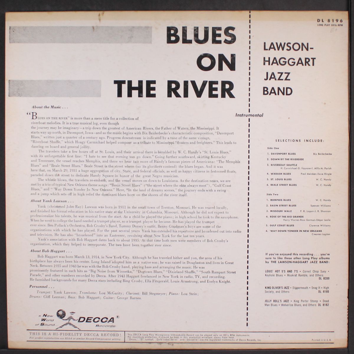 blues on the river by LAWSON-HAGGART BAND
