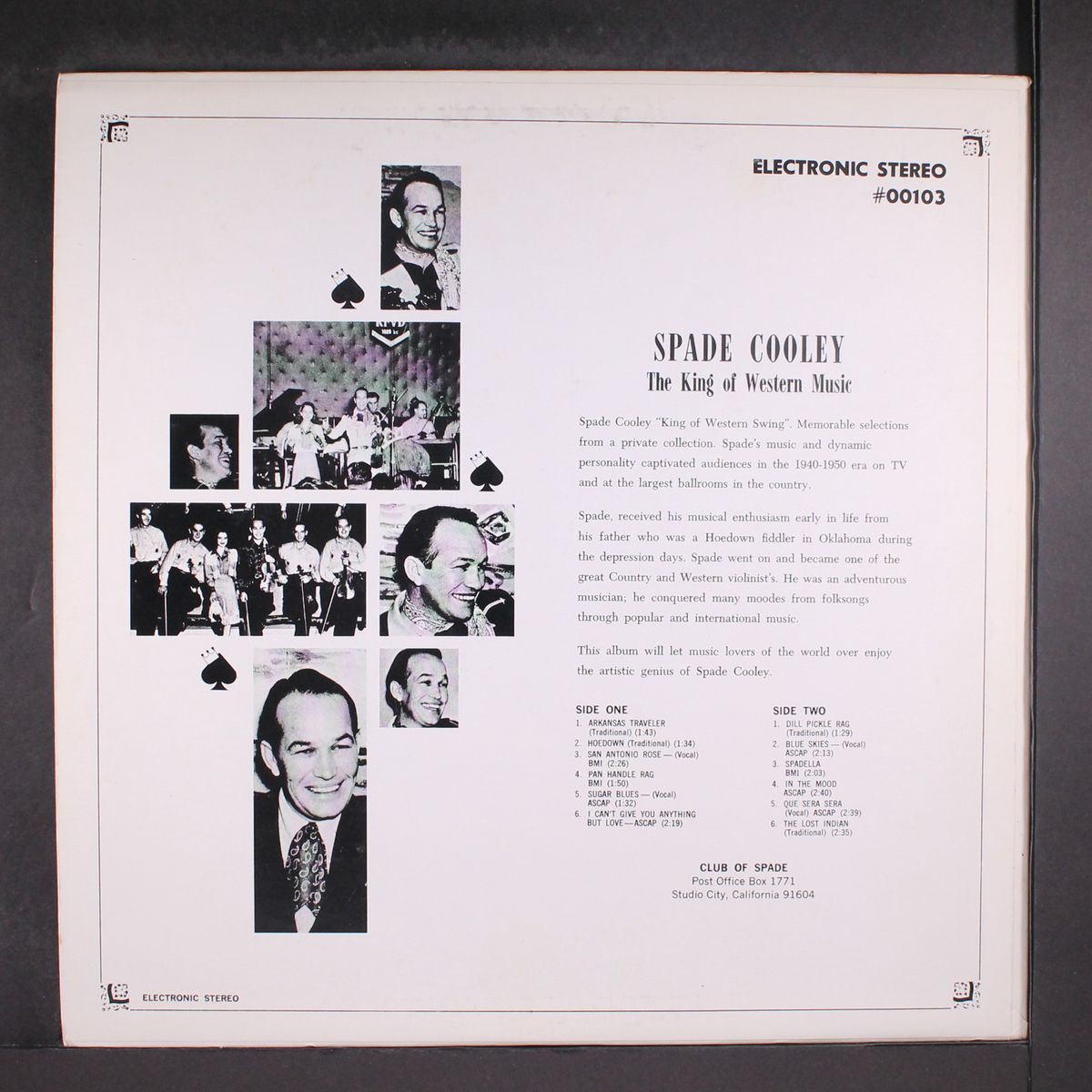king of western music by SPADE COOLEY