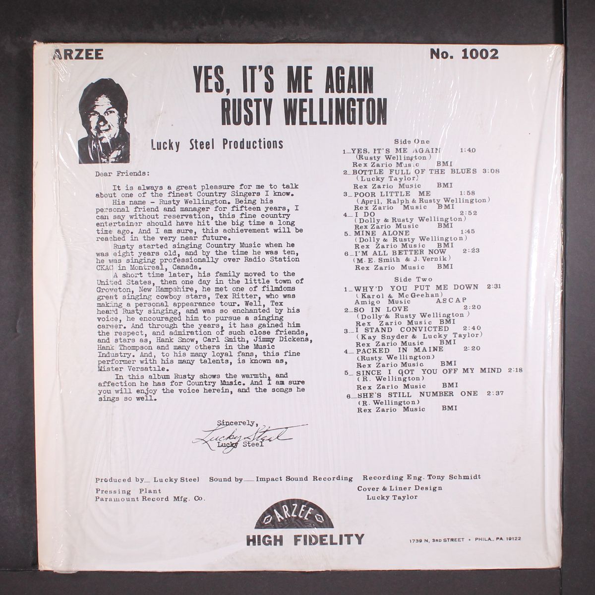 yes, it's me again by RUSTY WELLINGTON