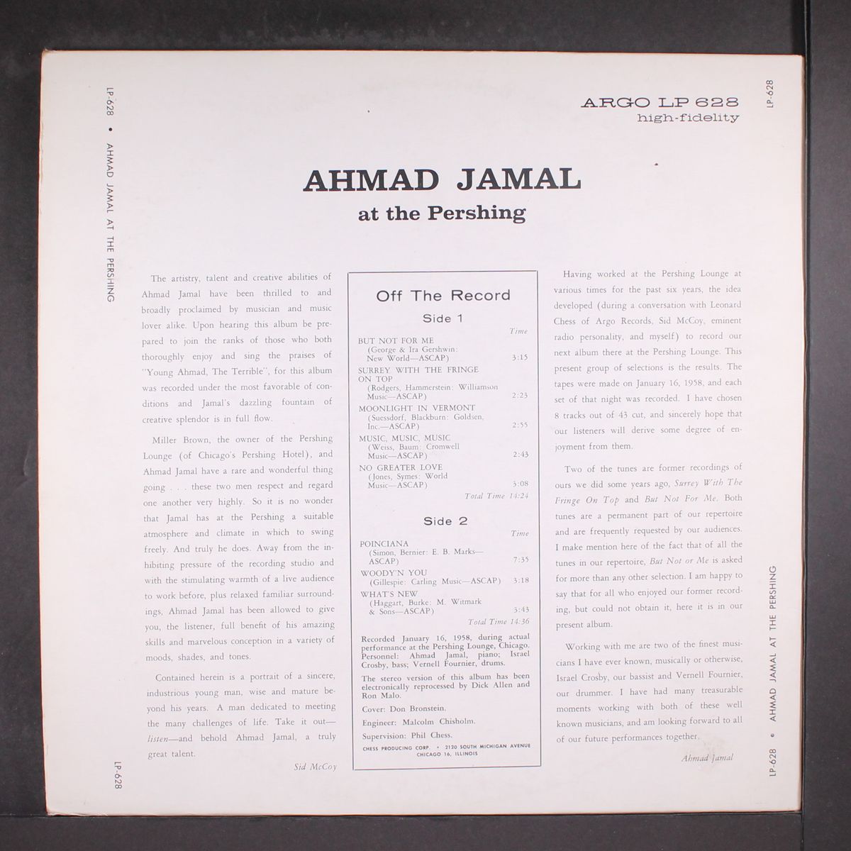 at the pershing, but not for me by AHMAD JAMAL