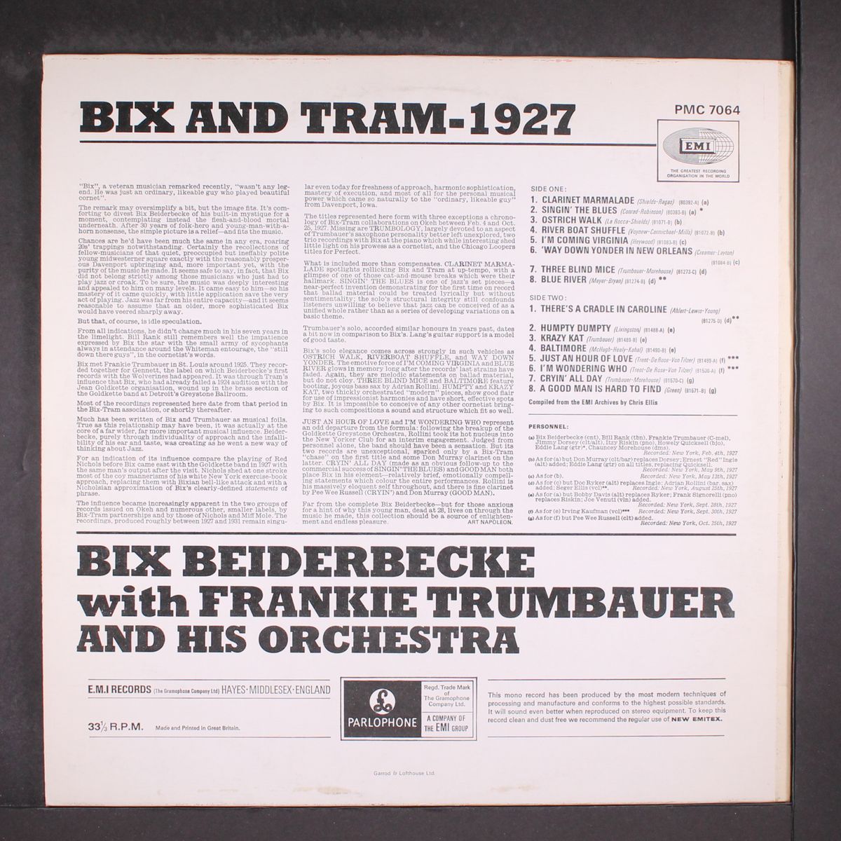 bix & tram, 1927 by BIX BEIDERBECKE