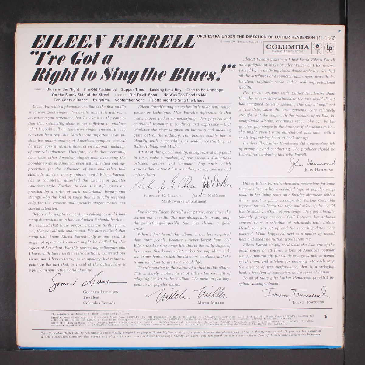 i've got a right to sing the blues by EILEEN FARRELL