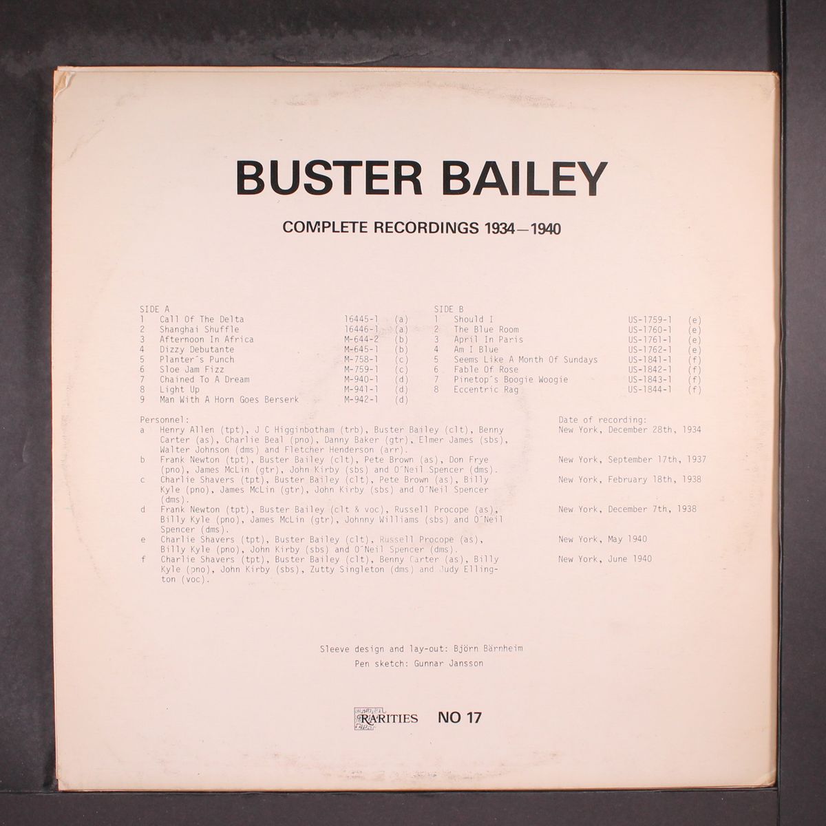 complete recordings 1934-1940 by BUSTER BAILEY