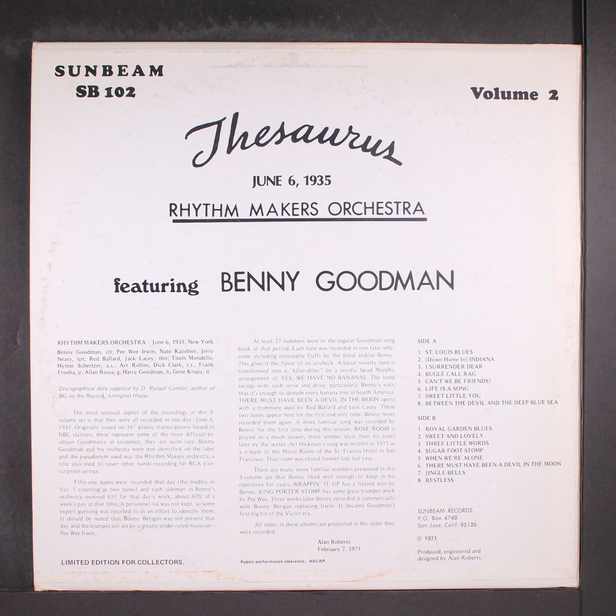 thesaurus, vol 2 by BENNY GOODMAN