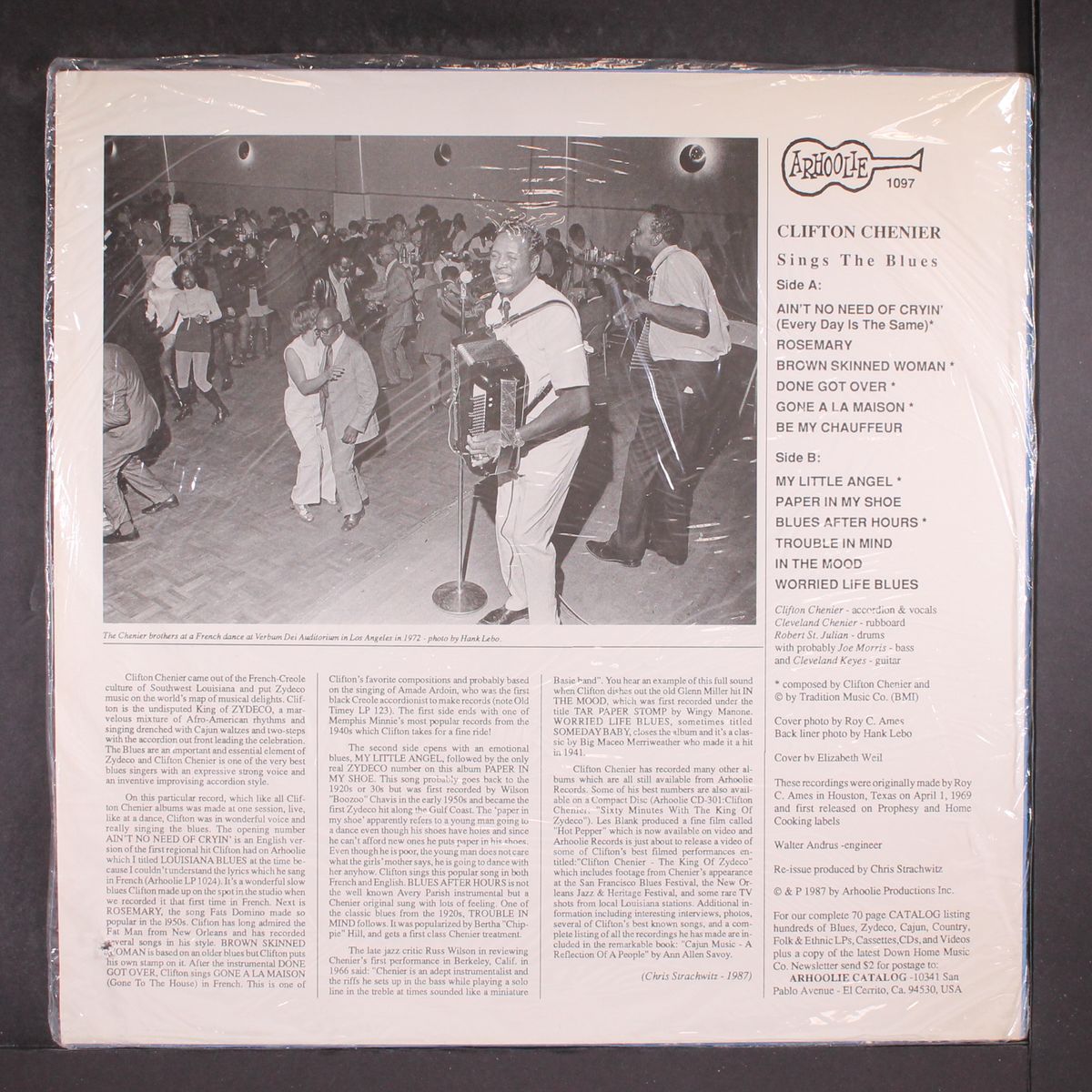 sings the blues by CLIFTON CHENIER