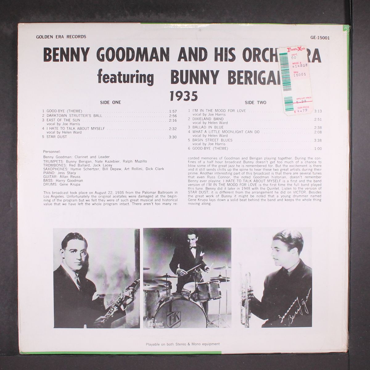 feat. bunny berigan by BENNY GOODMAN