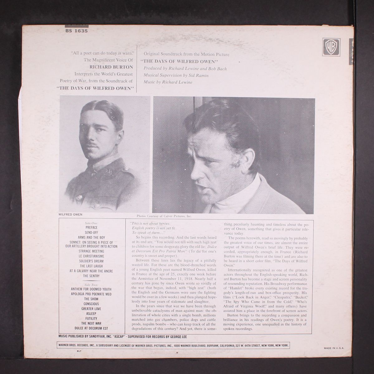 the days of wilfred owen by SOUNDTRACK