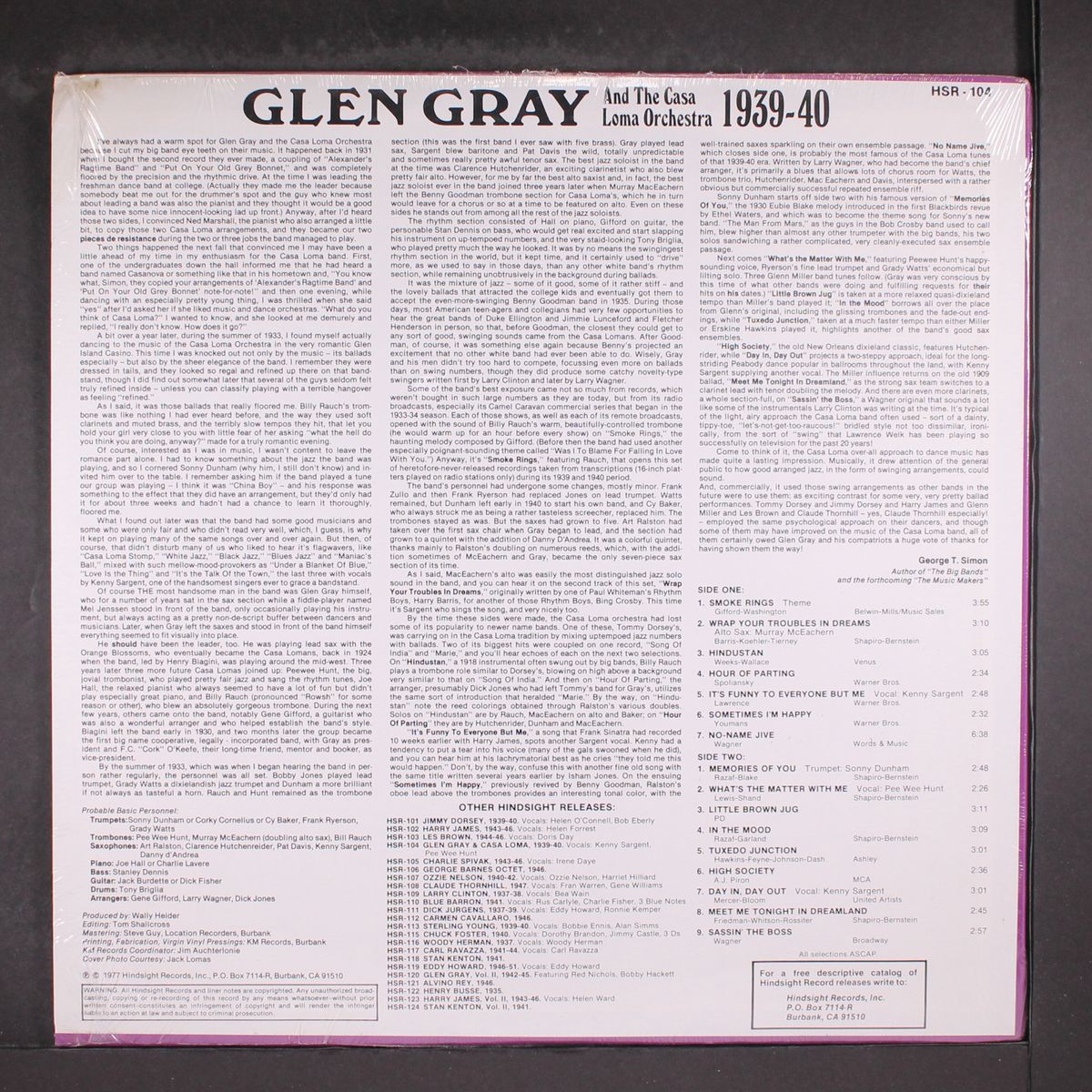 and the casa loma orchestra by GLEN GRAY