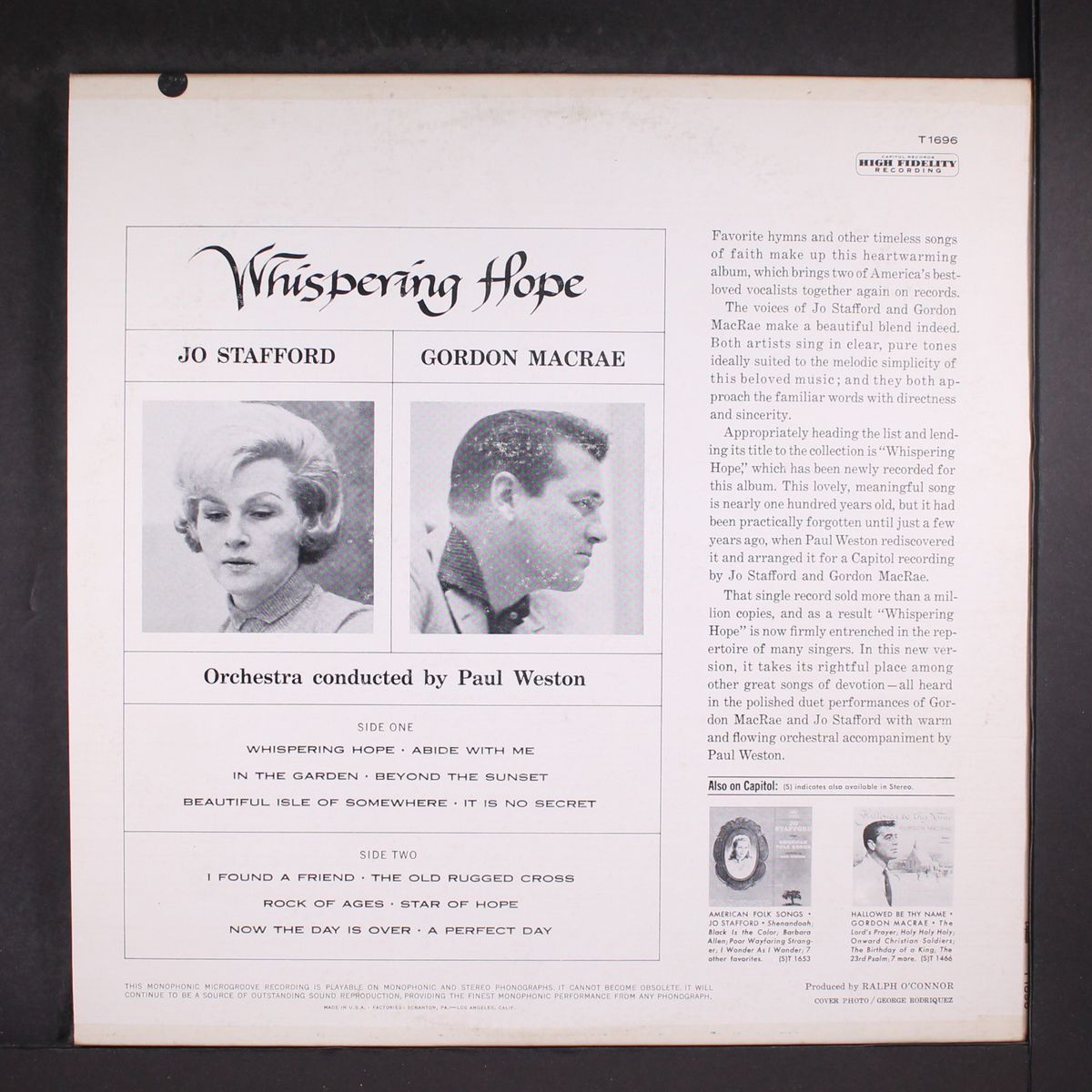 whispering hope by JO STAFFORD & GORDON MACRAE