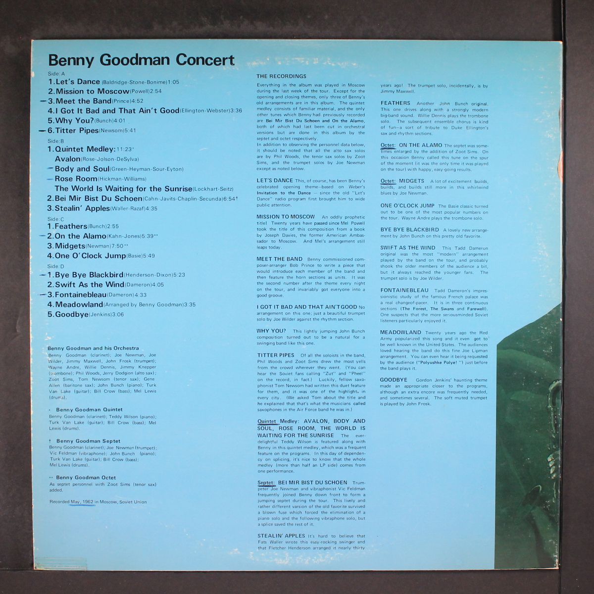benny goodman concert by BENNY GOODMAN